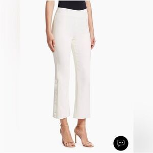 NWOT ALEXIS Larenz Flare-leg Side-button Cropped Pants In White size XS
